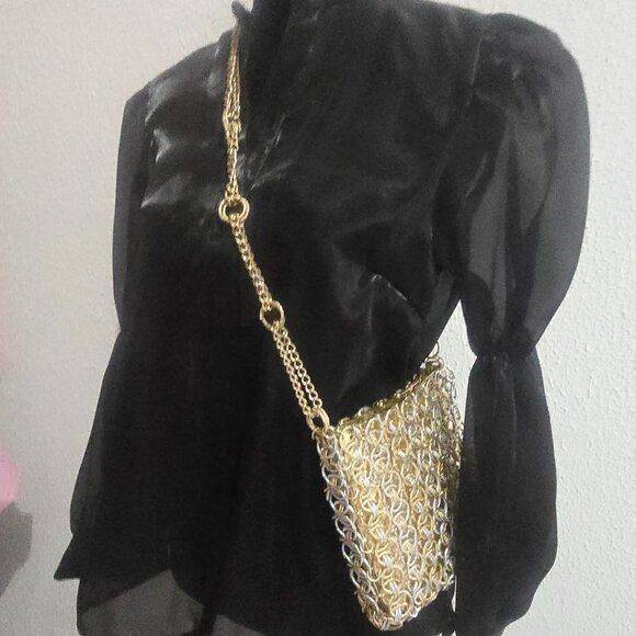 Authentic, Vintage Paco Rabanne for Walborg Metal Handbag, Purse, Evening, Alumi - Picture 5 of 13